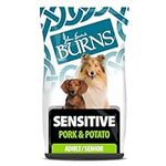 Burns Pet Nutrition Hypoallergenic Complete Dry Dog Food Adult and Senior Dog Sensitive with Pork and Potato 6 kg