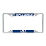 Desert Cactus Alpha Xi Delta Sorority Crest Metal License Plate Frame for Front Back of Car Officially Licensed (Crest LP Frame)