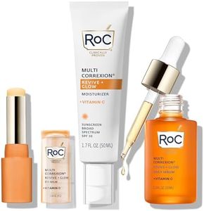 RoC Multi Correxion Revive + Glow Vitamin C Skin Care Set: Eye Balm + Serum + SPF 30 Moisturizer, Stocking Stuffers for Men & Women