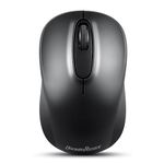 Perixx PERIMICE-722B Wireless Optical Mouse - 3.82x2.28 Inches Portable Design - Silent Clicks with Cable Straps - Black