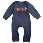 Rush Band Logo Baby Onesie Bodysuit Infant Romper Navy 12 Months