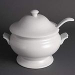 Olympia Soup Tureen and Ladle 25L 88Oz 227X250mm with Lid Serving Restaurant