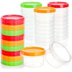 Elsjoy 36 Pack 8 oz Freezer Food Storage Container with Lid, Reusable Small Food Container Twist Top Plastic Condiment Cup, Leak Proof Deli Storage Containers, Freezer & Dishwasher Safe