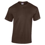 Ages 1-15 Kids Plain Blank T-Shirt Tee Shirt 100% Cotton Boys Girls Childrens Softspun Unisex School Uniform P.E. Gym Brown