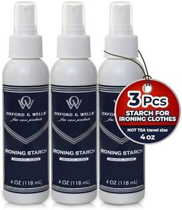 Oxford & Wells Premium Ironing Spray Starch - Wrinkle Reducer, Non-flaking, Non-streak, No Spot & Medium Hold Non-Aerosol Dewrinkle Fresh Clothes & Fabric Care,Light Clean Scent, 4-ounce (Pack of 3)