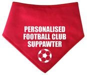 Spoilt Rotten Pets S2 Red Any Team Suppawter Bandana Football Team Premier League Dog Bandana Dog Scarf Bandana For Dogs (S2 Small Dogs Terrier, Shih-Tzu & Cockers)