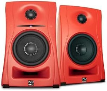 Kali Audio LP-UNF-R 4” Ultra Nearfield Powered Monitor System w/Bluetooth - Boundary Compensation EQ Settings - for Mixing, Recording, Audio Production - USB-C, TRS, RCA Inputs Red (Pair)