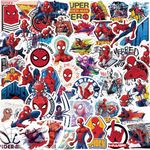 50Pcs Spiderman Stickers for Kids,Personalized Kids Stickers for Water Bottle, MacBook, Car, Bumper, Luggage, Laptop,Waterproof Vinyl Aesthetic Stickers for Adults Teens Boys Girl