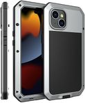 Case for iPhone 15 Plus Silver Metal Gorilla Case iPhone Cover Dustproof Shockproof Heavy Duty Sturdy Protector Case Cover Defender for Apple iPhone 15 Plus