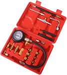 ZJERYL GULL 0-140PSI Fuel Injector Injection Pump Pressure Tester, Fuel Pressure Tester Kit, Car Truck Motorcycle Diagnostic Tool(Red)