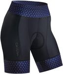 CATENA Women's Bike Shorts 3D Padded Cycling Short Pants for MTB Road Bicycle Multi Color, Dark Blue, Medium