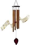 Wind Chimes for Outside, 30 Inch 6 Rustproof Aluminum Tubes Large Deep Tone Memorial Wind Chimes, Premium Chime Perfect for Patio, Porch, Garden, or Backyard