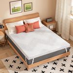 10cm Mattress Topper King Bed, Memory Foam Mattress Topper King with Anti-Slip Breathable Washable Cover, Back Pain Relief, King Size 150x200x10cm
