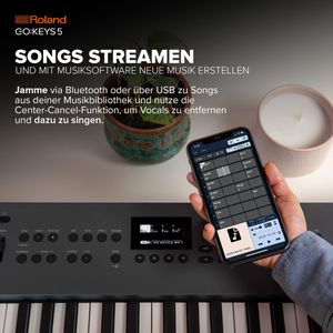 Roland GO:KEYS 5 61-Note Portable Keyboard – Beginner Digital Piano