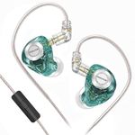 Sounce EDX Pro IEM Earphone HiFi Stereo in-Ear Monitors with Dual Magnetic Circuit Dynamic Driver Premium Acoustic Build Detachable 0.75mm Cable Noise Isolating High Resolution Sound Signature (Cyan)