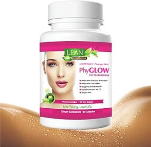 Lean Nutraceuticals 350 mg Phytoceramides Gluten-Free All Natural Plant Derived PhyGLOW Skin Restoring, Anti-Aging Dermatologist Recommended Ceramides Formula with Vitamins A,C,D,E 90 Caps