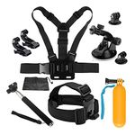 D&F 10-in-1 Outdoor Action Camera Accessories Kit for Gopro DJI OSMO Action Cam Crosstour AKASO Campark and other Action Camera