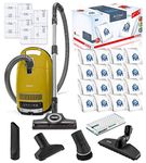 Miele Complete C3 Calima Canister HEPA Vacuum Cleaner + STB 305-3 Turbobrush Bundle - includes Performance Pack 16 Type GN AirClean Genuine FilterBags + Genuine AH50 HEPA Filter