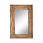 EMAISON 36 X 24 inch Wall Mount Wood Frame Bathroom Vanity Mirror Rustic Horizontal/Vertical Rectangle Mirror for Over Sink, Bedroom, Farmhouse Home Decor (Brown)