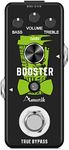 Amuzik Guitar Effect Pedal Booster Analog Guitar Boost Effects Pedals For Electric Guitar Classic Pure Signal Amplification Mini Size True Bypass