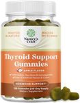 Vegan Thyroid Gummies with Sea Moss - Thyroid Support Gummies for Comprehensive Thyroid Support for Men and Women with Iodine Selenium and Other Potent Vitamins - Gelatin-Free Non-GMO - 120 Gummies