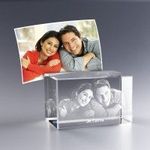 Personalized Engraved Photo Crystal Flat Cube A1804