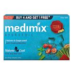 Medimix Ayurvedic Cool Bathing Soap With Menthol, Vetiver & Grape Seed 125Gm (Buy 4 And Get 1 Extra Combo Pack) | Shop Herbal | Natural | Paraben-Free & Sulphate-Free | 100% Vegan