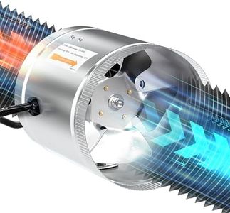 iPower 8 Inch Inline Duct Fan 420 CFM, HVAC Booster Exhaust Ventilation Fan with Low Noise for Basements, Bathrooms, Grow Tents, Kitchens and Attics, Silver