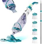 2025Upgraded Cordless Pool Vacuum for Above Ground,LED Display&11.5" Wider Head,Handheld Pool Spa Vacuum Cleaner for Inground Pools Hot Tub,Rechargeable,up to 19.5 GPM for Leaves,Debris,Shallow Steps
