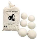 Senyu Premium Wool Dryer Balls - XL 6-Pack Reusable, Removes Pet Hair, Energy-Saving for Soft, Static-Free Clothes - No More Dryer Sheets, Handmade from 100% New Zealand Wool