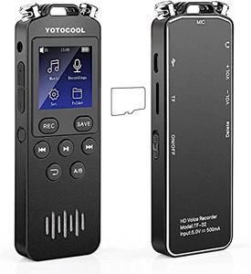 Upgrade 48GB Digital Voice Recorder with Playback 1536kbps Mini Audio Recorder for Lectures, Meetings Interviews，USB Files Transferred/MP3 Player/Password/Variable Speed/Cycle Play Mode (no TF Card)