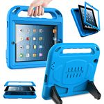 AVAWO Kids Case for iPad 2 3 4 Generation (Old Model)- Built-in Screen Protector, Shockproof Handle Stand Kids Friendly Compatible with iPad 2nd 3rd 4th Generation (Blue)