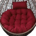 Falcon Crafts Cushion for Hanging Basket Polyester Round Shape Swing Chair Cushions for Outdoor Egg Swing Chair Garden Swing, Seat Padded Pillow Cushion (Mehroon(Wine Red))