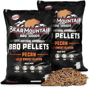 Bear Mountain BBQ 100 Percent All Natural Hardwood Pecan Mild Sweet Flavor Smoker Pellets for Outdoor Wood Pellet Grill (2 Pack)