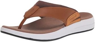 Propet Mens Easton Flip Flops Athletic Sandals Casual - Grey, Tan, 12