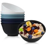 Pleafind Plastic Bowls Set of 8, 24 Oz Soup Bowls for Multi-Purpose Use, Unbreakable and Durable Salad Bowl, Dishwasher and Microwave Safe, BPA-Free, Idea for Camping, Outdoor, Daily Usage