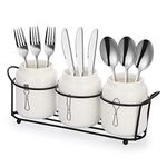 Flatware Set With Ceramic Caddies