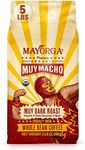 Mayorga Intense Dark Roast Coffee, 5 lb bag - Muy Macho Blend, the World's Strongest Organic Coffee - 100% Arabica Whole Coffee Beans - Bold Flavor - Specialty Grade, Non-GMO, Direct Trade