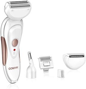 Conair Satiny Smooth Ladies All-In-One Shave & Trim System, Electric Shaver for Women.
