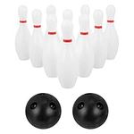 STOBOK Kids Bowling Balls Set Includes 10 Pins and 2 Balls, Mini Bowling Game Toy Indoor or Outdoor Games Birthday Gift for Kids Toddlers Boys Girls