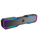 Krisons SB005 20W Multi-Media Bluetooth Sound Ba,2400 MAH Battery, Digital Display,RGB Lights, USB, SD Card, FM Radio,Auto TWS Function