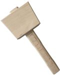 Beechwood Wooden Carpenters Mallet Tool - By Footprint Tools. Perfectly Balanced for Ease of Use. Ergonomic Handle. Woodworking Hammer for driving wood together, hammering dowels and striking chisels.