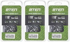 8TEN Semi Chisel Chainsaw Chain 18 Inch .050 3/8 64DL for Echo CS-600P Jonsered 2160 Makita DCS430 (3 Pack)