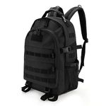 YORKING Military Backpack 50L Tactical Backpack Waterproof Large Military Rucksack Camping Rucksack Army Assault Pack for Trekking Travel Camping Hiking (Black)