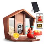 Birdster Smart Bird Feeder with Camera Solar Powered AI Identification 10,000+ Bird 2K UHD Video Live Instant Arrival Alerts and Real-Time Motion Detection Weatherproof Bamboo for Outdoor Birds Lovers