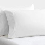 CCWB 100% Cotton Percale King Pillowcases Solid White 400 Thread Count Bedding Items Breathable and Comfortable (2 Pc Pillowcase King, Swan White)