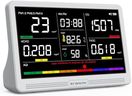 16 in 1 Air Quality Monitor Indoor 7" Display 9 AQI+7 AQI Alerts, CO2 Monitor Air Quality Tester for CO2, TVOC, PM2.5 PM1.0 PM10, HCHO Temperature Humidity AQI & Time Air Quality Meter for Home