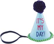 Mud Pie Baby Boys' Kids Musical Birthday Hat, Blue It's My Day, 12-36 Months