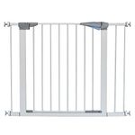 Walk Thru Baby Gate, Auto-Close Safety Gate Metal Expandable Baby Pet Gate with Pressure Mount with 7cm & 14 cm Extension,Fits Spaces Between 79 to 105 cm Wide 76 cm High