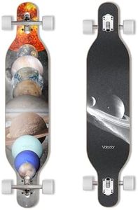 VOLADOR Freeride Longboard Cruiser | Maple Wood Deck| Drop Through Longboard Complete (Solar)